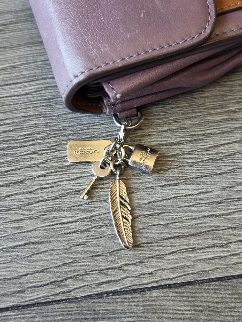 HTF COACH Colorblock Charm Flap Wallet - Picture 5 of 12